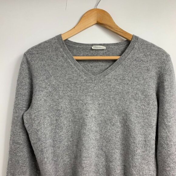 Lilysilk Women's 100% Cashmere V Neck Long‎ Sleeve Pullover Sweater Size M - Picture 4 of 12